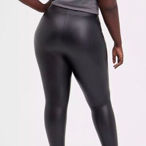 Full Length Signature Waist Faux Leather Legging